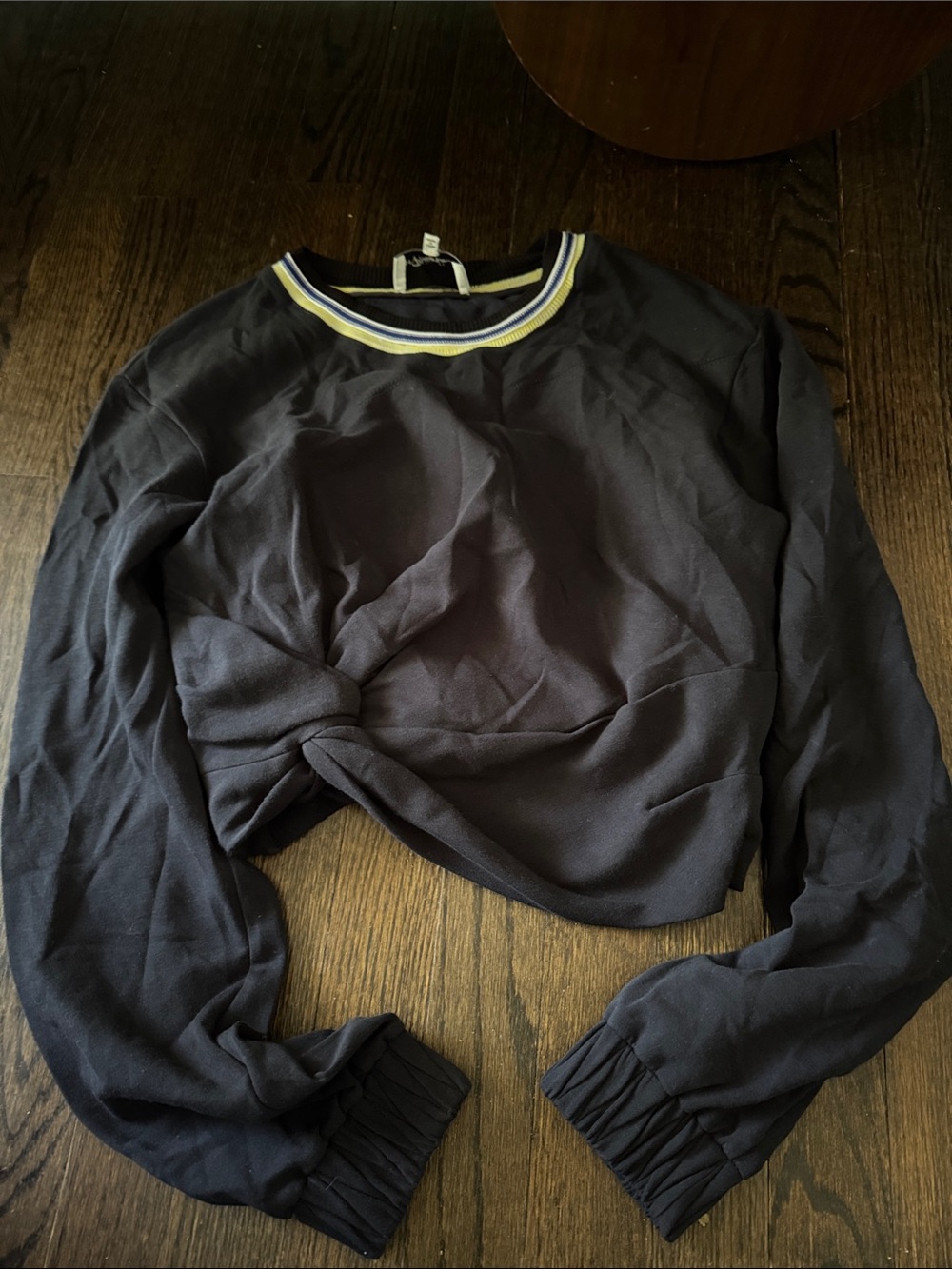 3.1 Phillip Lim Navy T-shirt with Yellow and Blue Trim